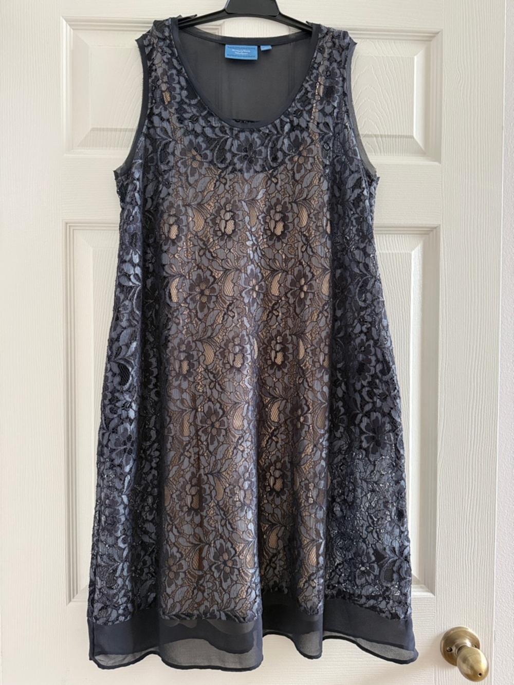 Simply Vera Vera Wang Black Lace Overlay Midi Cocktail Dress